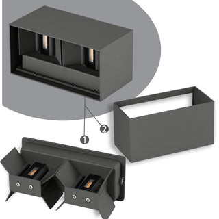 Applique led 24W doppia emissione luce 2 diffusore tecnologia CCT IP65