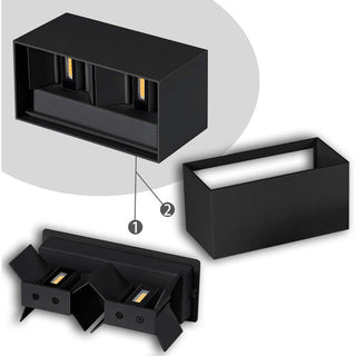 Applique led 24W doppia emissione luce 2 diffusore tecnologia CCT IP65