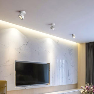 Applique orientabile 1 led cob 7 watt luce da parete soffitto bianco