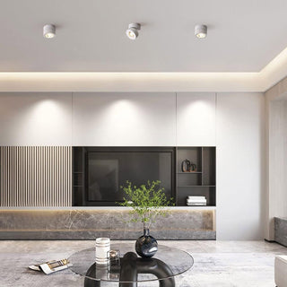 Applique orientabile 1 led cob 7 watt luce da parete soffitto bianco