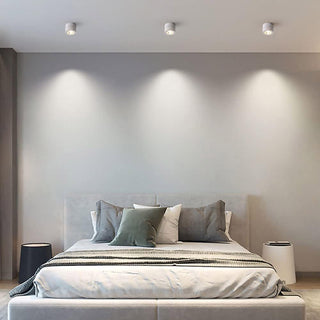 Applique orientabile 1 led cob 7 watt luce da parete soffitto bianco
