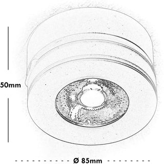 Applique orientabile 1 led cob 7 watt luce da parete soffitto nero