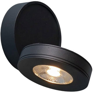 Applique orientabile 1 led cob 7 watt luce da parete soffitto nero