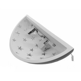 Applique gesso mezza luna traforato verniciabile lampada da parete R7S