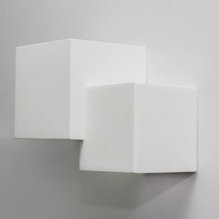 Applique gesso 2 cubi a doppia emissione di luce up & up e down G9