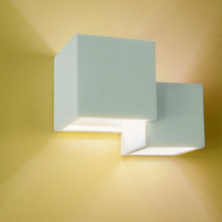 Applique gesso 2 cubi a doppia emissione di luce up & up e down G9