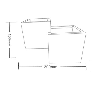 Applique gesso 2 cubi a doppia emissione di luce up & up e down G9