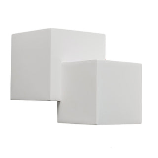 Applique gesso 2 cubi a doppia emissione di luce up & up e down G9