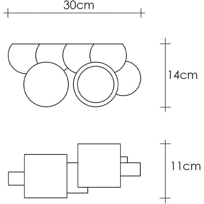 Applique da parete in gesso moderno doppia emissione up e down lampada contemporanea con attacco g9 per corridoio salone