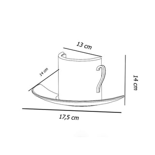 Applique in gesso a forma di tazza da caffè lampada verniciabile G9