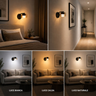 Applique moderno 12WS lampada gx53 tecnologia CCT 3000k 4000k 6500k