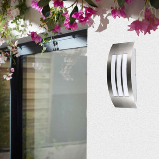 Applique in acciaio curvo per esterno E27  per terrazzo balcone IP44