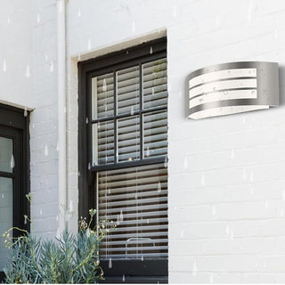 Applique in acciaio curvo per esterno E27  per terrazzo balcone IP44
