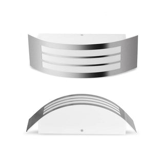 Applique in acciaio curvo per esterno E27  per terrazzo balcone IP44