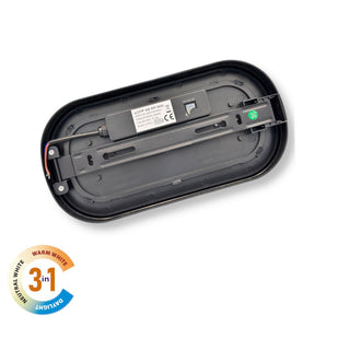 Applique parete ovale a led 23W plafoniera a soffitto IP54 CCT switch