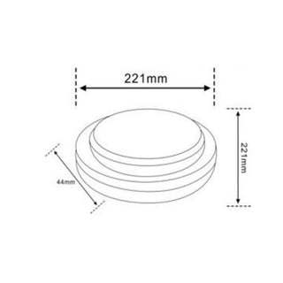 Applique a parete rotonda led 23W plafoniera soffitto IP54 CCT switch