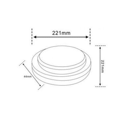 Applique da parete rotonda a led 23 watt plafoniera da soffitto per balconi giardino IP54 CCT switch