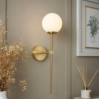 Applique a parete bronzo diffusore sferico design minimal attacco G9