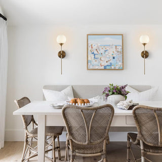 Applique a parete bronzo diffusore sferico design minimal attacco G9