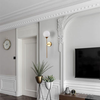 Applique a parete bronzo diffusore sferico design minimal attacco G9