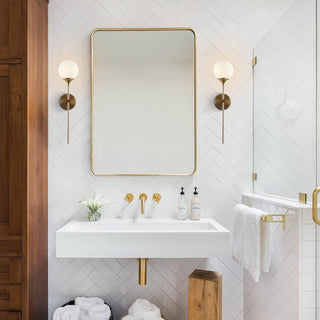 Applique a parete bronzo diffusore sferico design minimal attacco G9