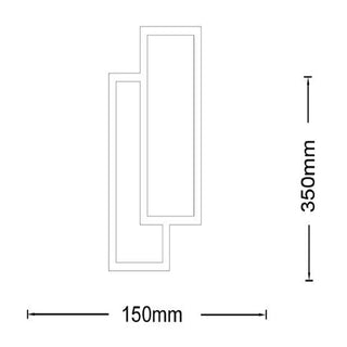 Applique led 15 watt tecnologia CCT 3 colorazioni di luce con switch