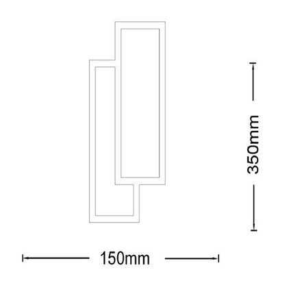 Applique a led 15 watt con tecnologia cct tre colorazioni di luce con switch lampada da parete moderna