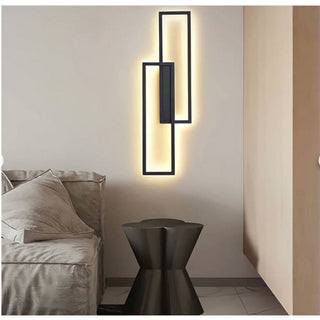 Applique doppio rettangolo 32 watt 3 temperature di luce bianco o nero