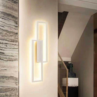Applique doppio rettangolo 32 watt 3 temperature di luce bianco o nero