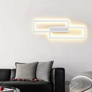 Applique doppio rettangolo 32 watt 3 temperature di luce bianco o nero