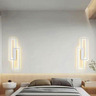 Applique doppio rettangolo 32 watt 3 temperature di luce bianco o nero