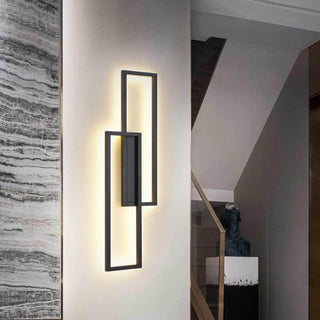 Applique doppio rettangolo 32 watt 3 temperature di luce bianco o nero