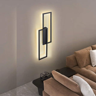 Applique doppio rettangolo 32 watt 3 temperature di luce bianco o nero
