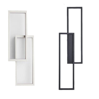 Applique doppio rettangolo 32 watt 3 temperature di luce bianco o nero
