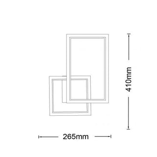 Applique a parete a led di forma geometrica 24W con tecnologia CCT