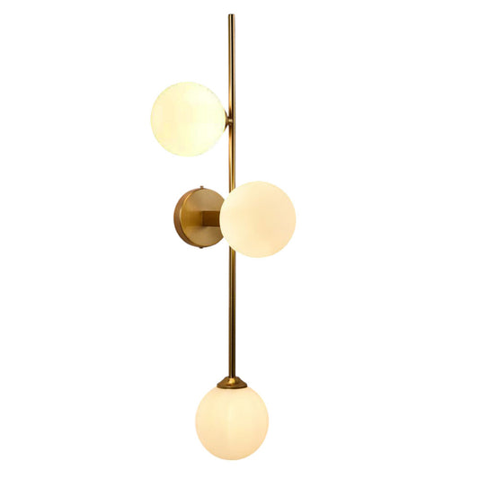 Applique a parete bronzo tre sfera in vetro lampada da muro minamalista con attacco G9