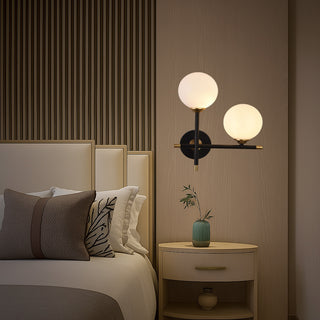 Applique da parete doppia sfera illuminazione decorativa 2 attacchi G9