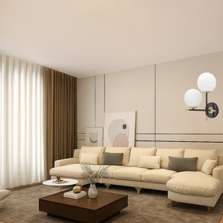 Applique da parete doppia sfera illuminazione decorativa 2 attacchi G9
