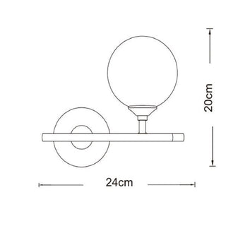 Applique da parete con 1 sfera illuminazione decorativa 1 attacco G9