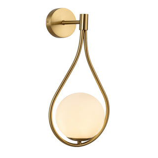 Applique a parete bronzo forma di goccia sfera centrale attacco G9