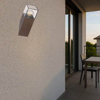 Applique a muro oblique per esterno E27 balcone terrazzo IP44 ruggine