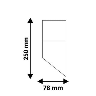 Applique a muro oblique per esterno E27 balcone terrazzo IP44 ruggine