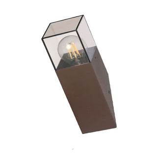 Applique a muro oblique per esterno E27 balcone terrazzo IP44 ruggine