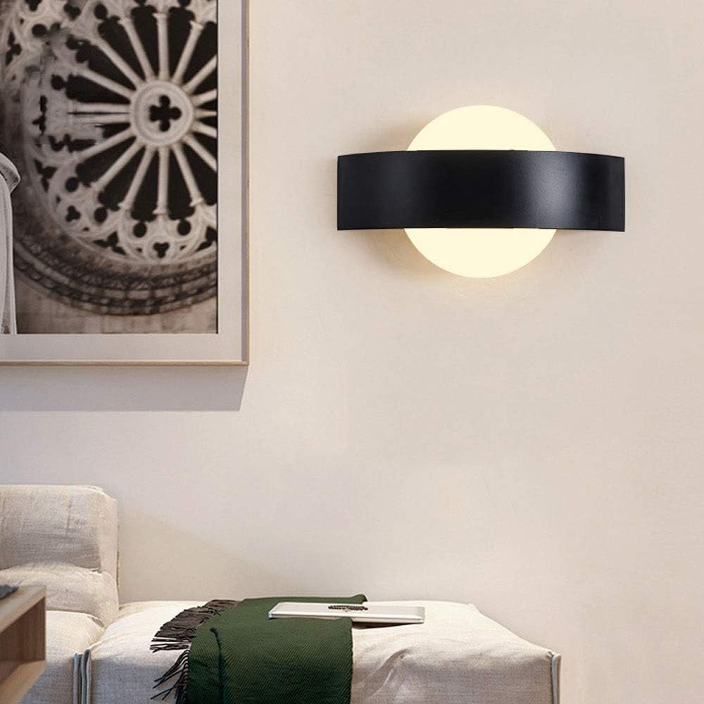 Applique da parete led 8 watt doppia emissione di luce up e down lampada con pannello in vetro opaco tecnologia CCT