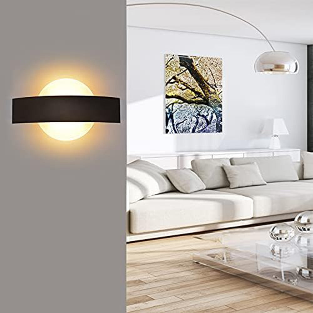 Applique da parete led 8 watt doppia emissione di luce up e down lampada con pannello in vetro opaco tecnologia CCT