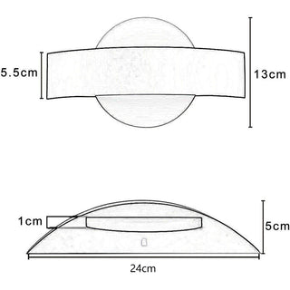 Applique led 8W doppia emissione di luce tre colorazione di luce CCT