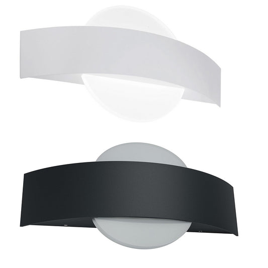 Applique da parete led 8 watt doppia emissione di luce up e down lampada con pannello in vetro opaco tecnologia CCT