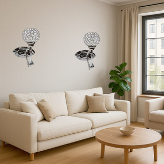 Applique moderno on cristalli in acrilico 1 pendente attacco G9
