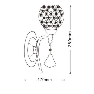 Applique moderno on cristalli in acrilico 1 pendente attacco G9