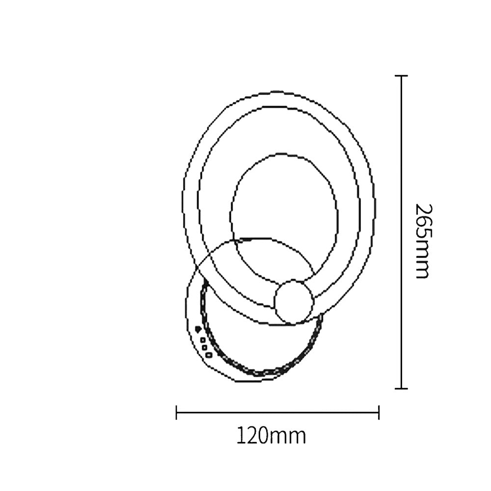 Applique a led a forma di cerchio 10 watt lampada da comodino a parete lumetto abat jour luce naturale 4000k e calda 3000k